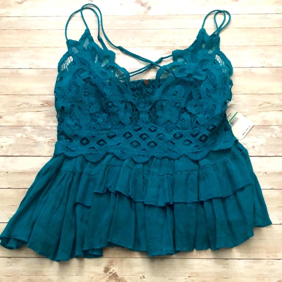 Free People Tops - Free People Teal Tank Large